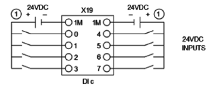 SB 1221 DI 8x24VDC wiring diagram