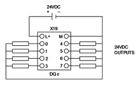 SB 1222 DQ 8x24VDC wiring diagram