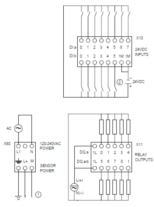 CPU 1214C AC/DC/Relay wiring diagram