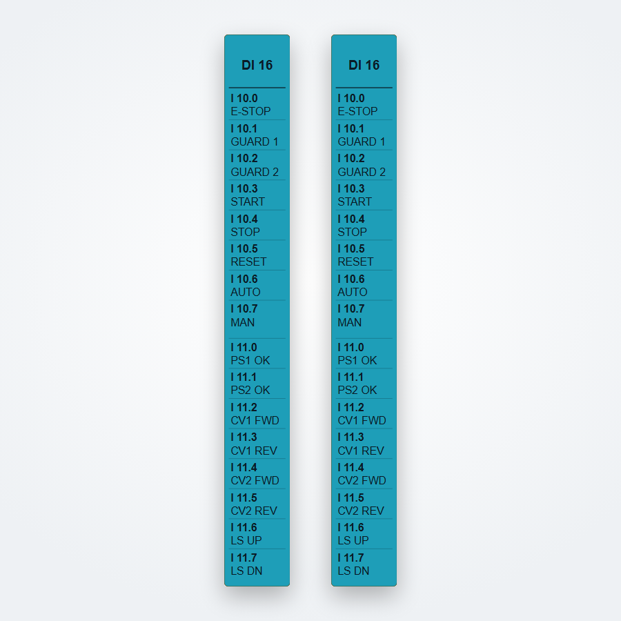 Printed Labeling Strip - S7-1500 / ET 200MP 25 mm module (13 x 109 mm)