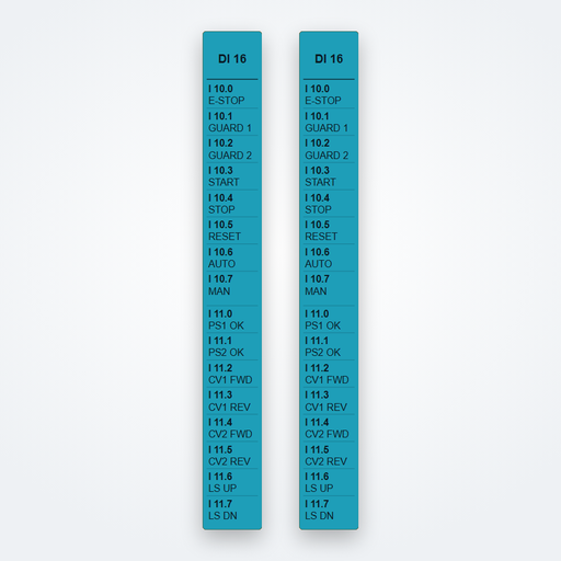 Printed Labeling Strip - S7-1500 / ET 200MP 25 mm module (13 x 109 mm)
